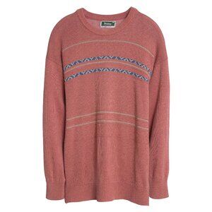 Wolsey (Scotland) Interlock Knit Wool Blend Fair Isle Jumper Opal : L